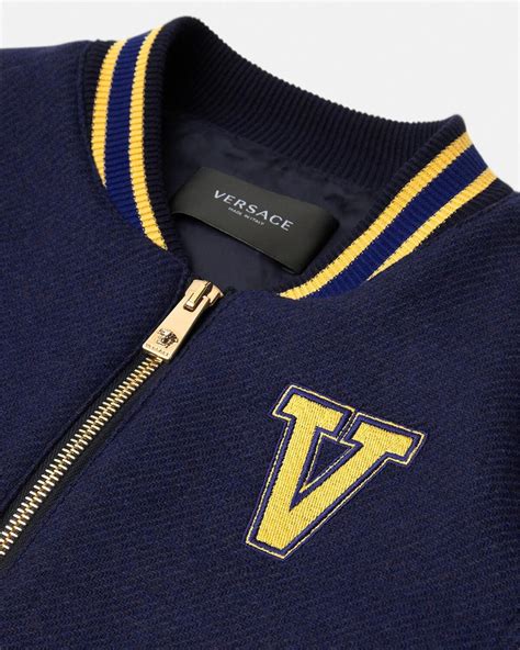 versace jacke königsblau